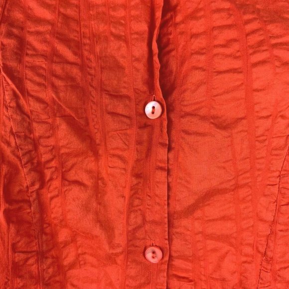 Eileen Fisher Cotton Blouse Top Button-Down Tunic - Picture 6 of 9